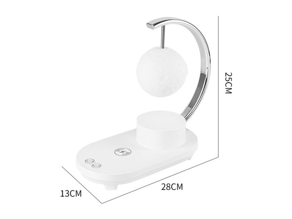 Lampe de lune rgb avec chargeur a induction 10w led usb speaker bluetooth