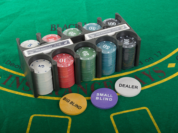 Texas poker set chips 200pcs cards mat