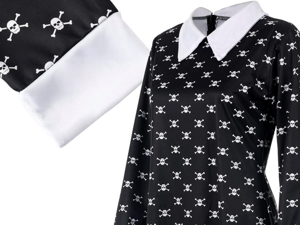 Kleid mittwoch addams kostüm kinder halloween verkleidung 125