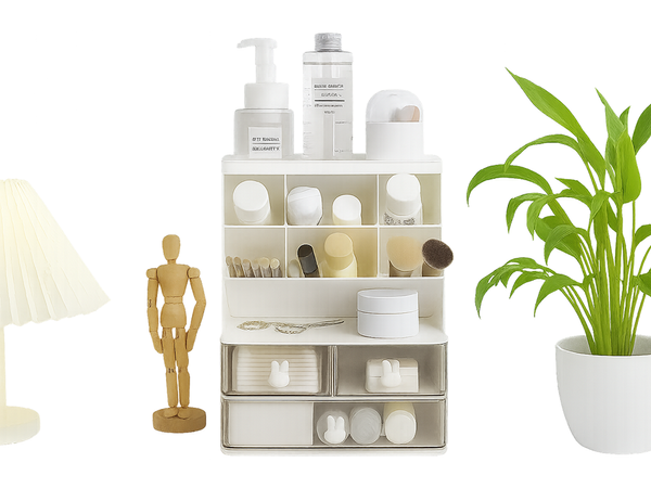 Cabinet organiser desk organiser shelves for cosmetics small items drawers