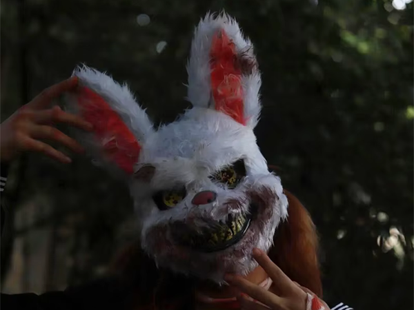 Halloween mask rabbit ghoulish creature monster disguise psychopath costume