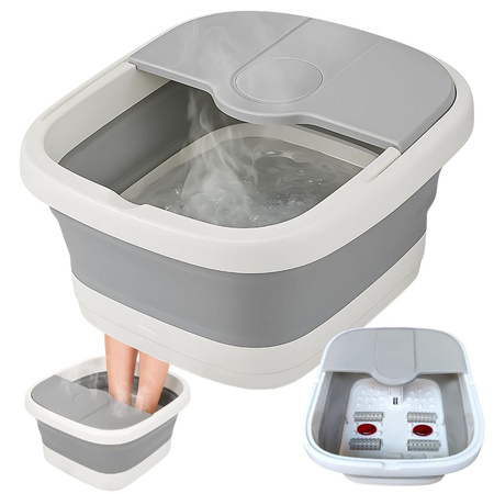Cubo calentador de pies bol con rodillos masajeadores de burbujas plegable