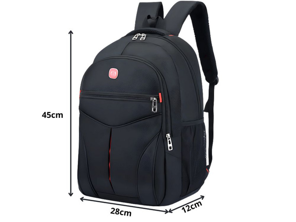 Urban backpack school youth sports 15l black 3 compartments for laptop