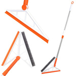 Silicone broom for water and other dirt with stick magic long