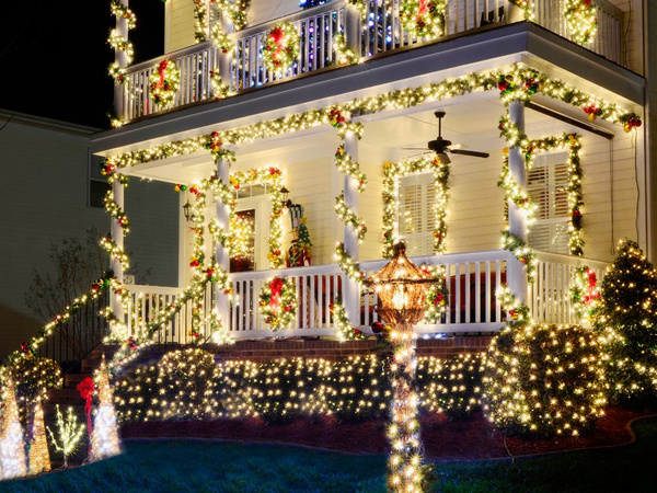 Vianočné stromčeky vnútorné biele teplé 500 led osvetlenie 7 programov