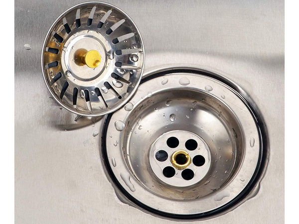 Metal stopper for sink sieve large basket zat zat zat siphon