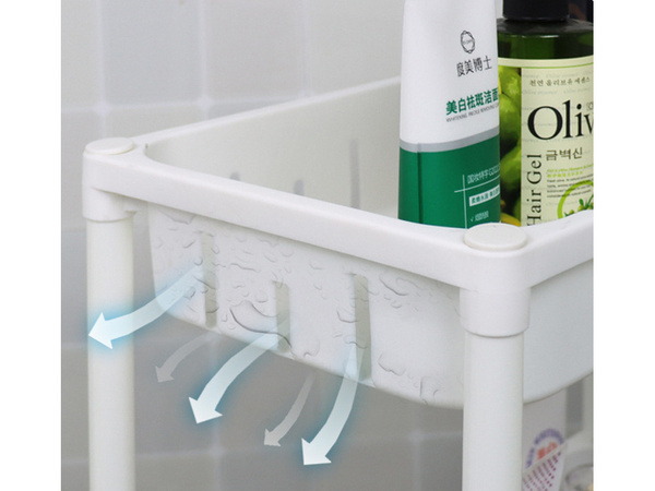 Vannituba riiul köögikapp mobiilne raamaturiiul ratastel 3 tasandit konksud