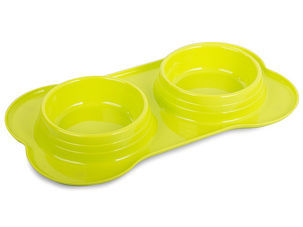 Dvojitá miska na krmivo pro psy/kočky 400 ml x 2