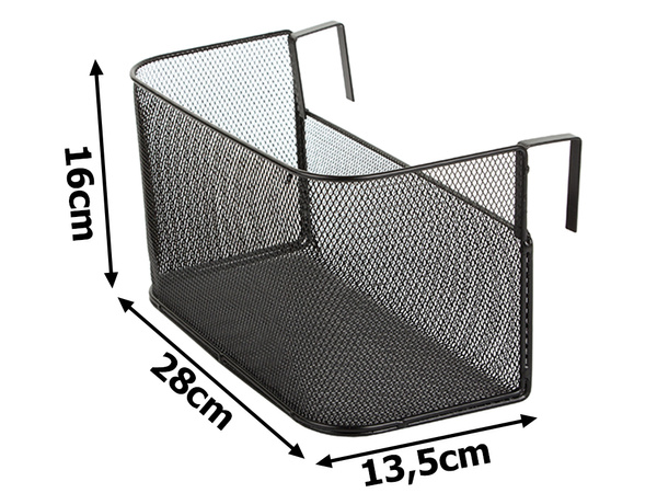 Krepšelis metalinis durelėse kabantis organizatorius virtuvės pakabinama lentyna