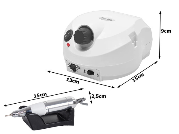 Frézka na nechty manikúra pedikúra + frézy 65w profesionálne pre domácnosť