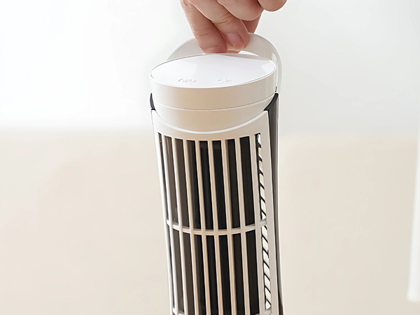 Mini kolonnas galda ventilators ar led apgaismojumu 2 ātrumi usb klusa darbība