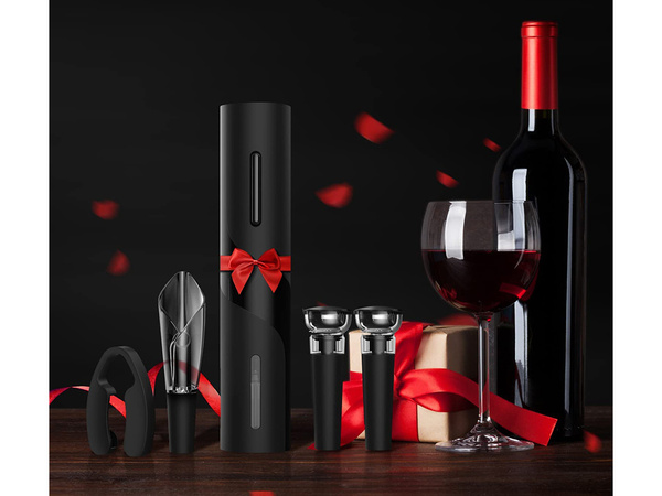 Elektryczny korkociąg otwieracz do wina zestaw