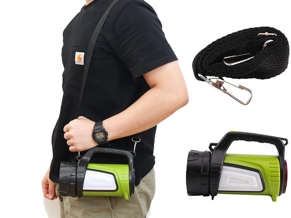 Wiederaufladbare led-taschenlampe suchscheinwerfer leistungsstarke powerbank