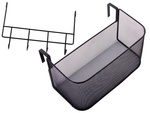 Cesta metal puerta organizador colgar estante ganchos
