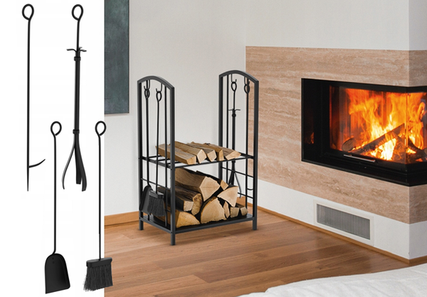 Support pour bois de chauffage accessoires pour bois de chauffage accessoires balai de poker