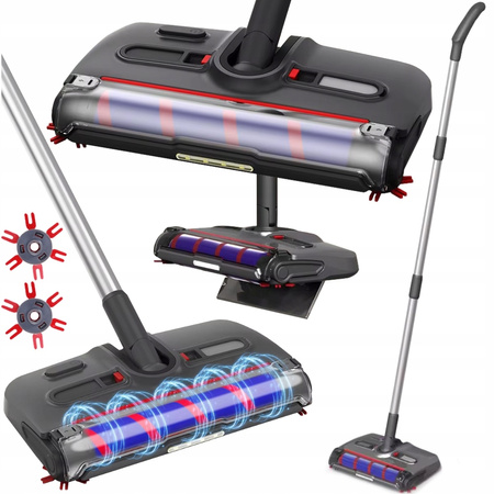 Trawless handheld vacuum cleaner 360° rotating electric brush kaśka
