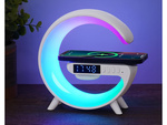 Luz led rgb gaming cargador inducción altavoz despertador radio reloj