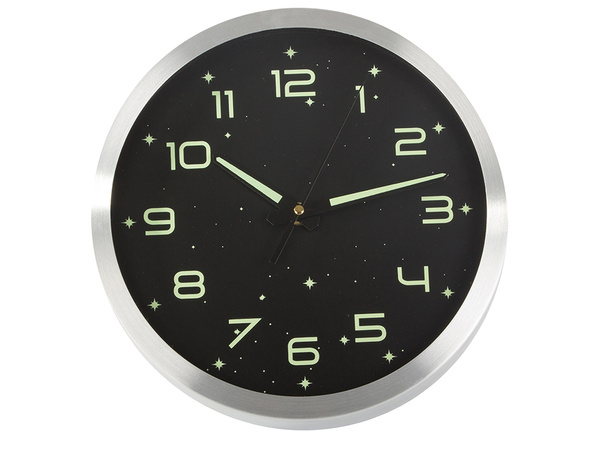 Didelis fluorescentinis sieninis laikrodis light stars 30cm