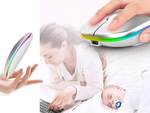 Slim 2.4 ghz bluetooth control optical mouse for pc laptops