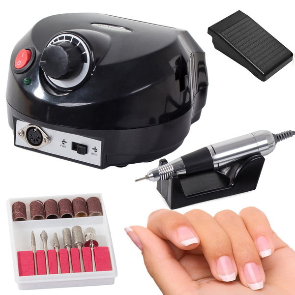 Manicure pedicure nail drill + 65w professional drill bits for home use