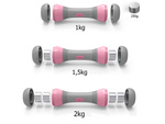 Fitness dumbbells adjustable 2 x 2 kg set of 2 pieces adjustable weight