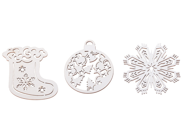 Decoratiuni din lemn pentru pomul de craciun 20 de piese pandantive ornamente baubles