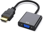 Konvertora adapteris hdmi uz vga d-sub kabelis melns