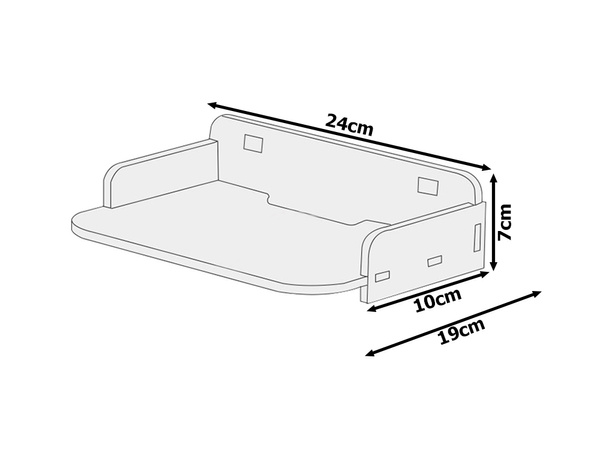 Raft pentru cărți montat pe perete flori alb mat