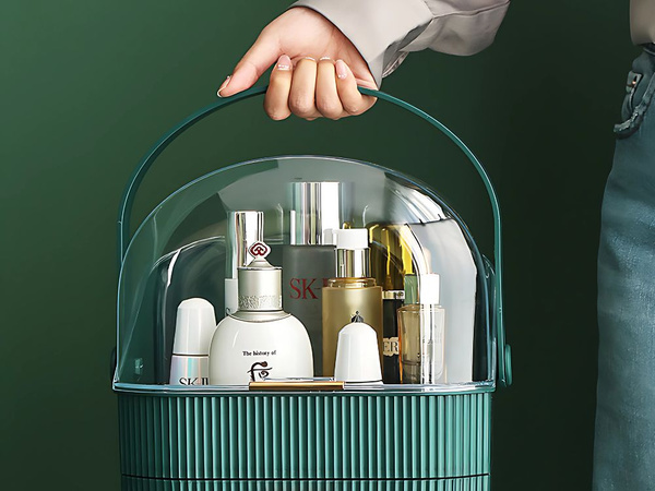 Organizator cosmetice cu sertare spațioase mare mâner elegant