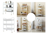 Baie raft bucătărie cabinet pe roți metal rack trei niveluri 3