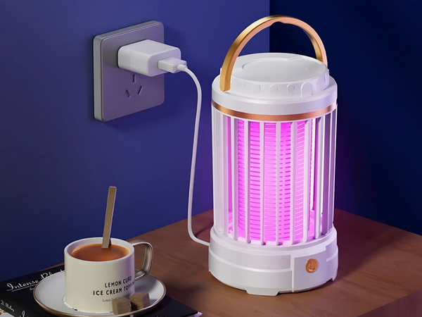 Odpudzovač komárov uv led dobíjateľná závesná lampa proti hmyzu 2 režimy so svetlom