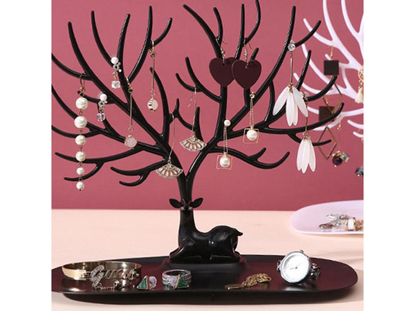 Juvelierizstrādājumu stends aproces auskari organizators briežu koka displejs