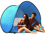 Tienda de playa auto plegable uv pantalla grande jardín pop-up cubierta