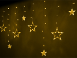 Star garland lights light curtain 138 led outdoor warm colour
