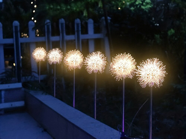 SOLAR LED GARDEN LAMP FAIRY LIGHT ON A SKEWER FOR THE GARDEN 2 pcs