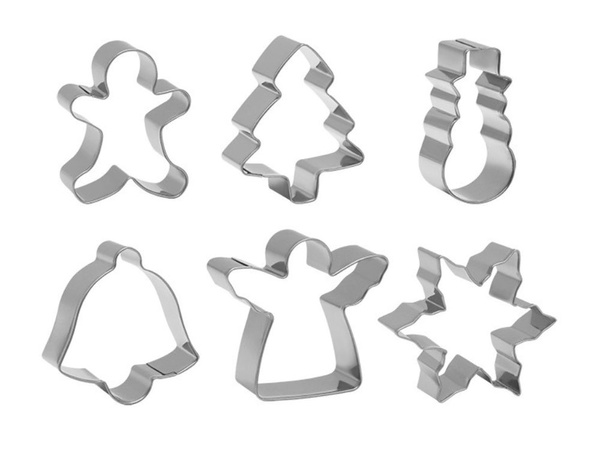 Küpsetusplaat 6 tk jõulupiparkoogi meeste komplekt terasest