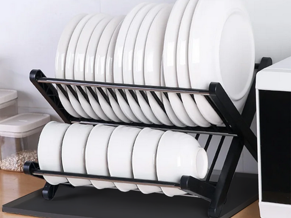 Double-deck drainer tray folding tray standing large