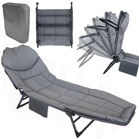 Cama de viaje plegable colchón reclinable ligero portátil cama de campaña