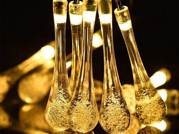 Solární světla zahradní rampouch věnec terasa balkon 20 vedl