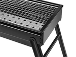 Cestovný gril prenosný skladací kufor na drevené uhlie kempingový bbq veľký