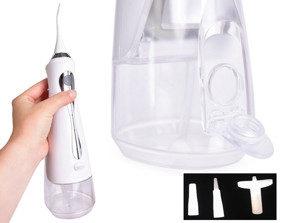Kabellose munddusche mit grossem behälter