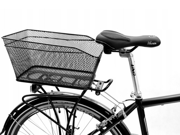 Grand panier de vélo panier de vélo en métal pour porte-bagages solide à visser