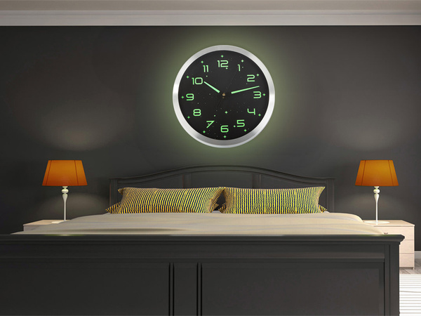 Fluorescente grande reloj de pared fluorescente estrellas 25cm