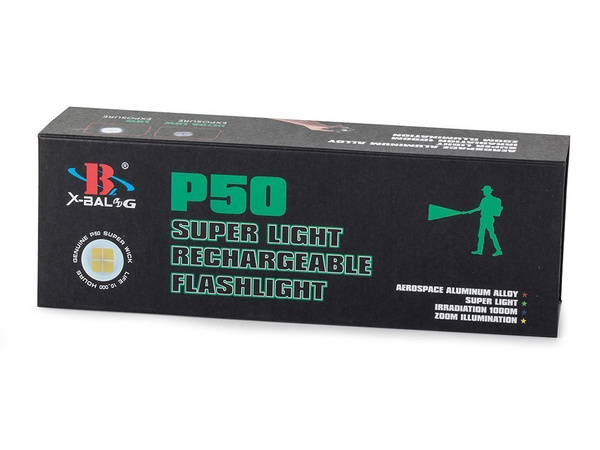 Bailong tactical strong led torch xhp50 zoom usb