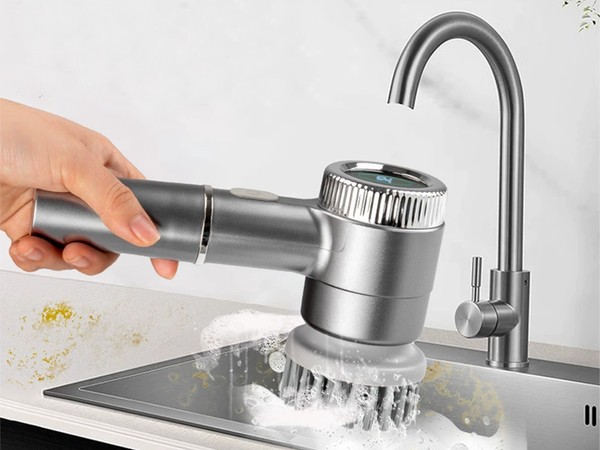 Elektrická rotujúca kefa na čistenie kuchyne, bezdrôtová, 5 v 1