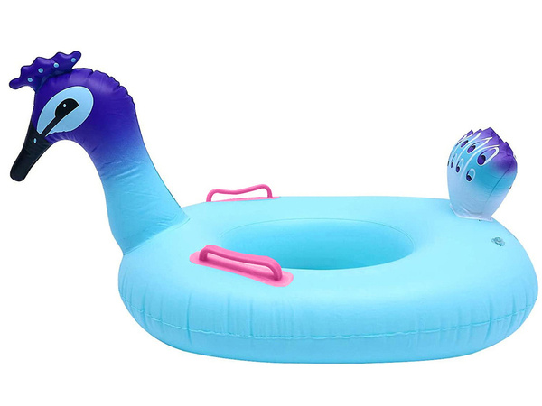 Roue de paon gonflable pour bébé nageant dans l'eau de la piscine 60cm