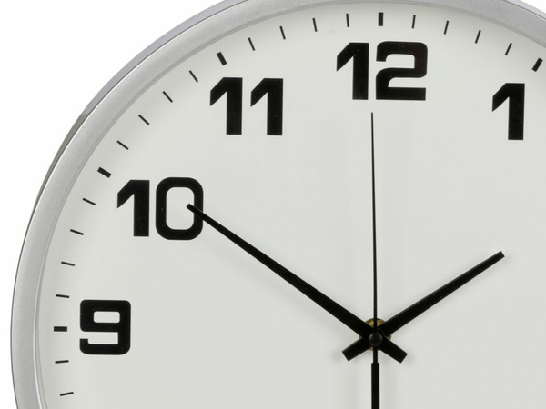 Wall clock large non-touching silent 30 cm round second hand