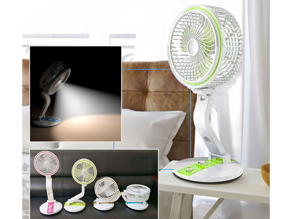 Összecsukható ventilátor vezeték nélküli asztali lámpa álló asztali ventilátor