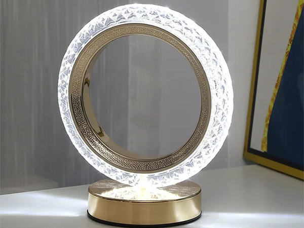 Masă lumina de noapte inel de cristal a condus rgb