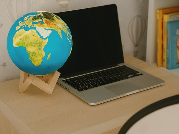 Lampă de noapte 3d rgb globe cu telecomandă, 20 de moduri de atingere pentru copii